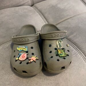 CROCS Gray Sandals with Ventilation and Heel Strap